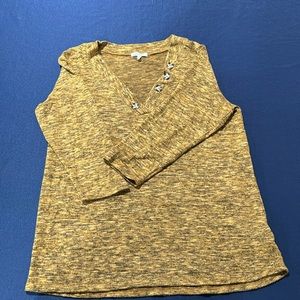 Yellow V neck sweater